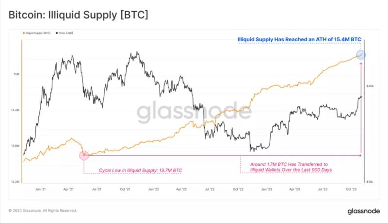 Glassnode: в ожидании халвинга и ETF ходлеры скопили рекордное число монет